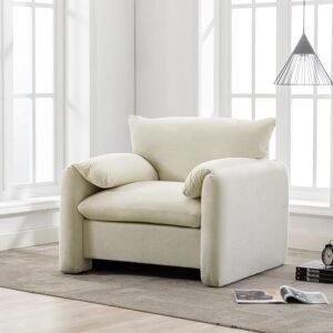 Harper & Bright Designs Modern Style Chenille Oversized Armchair Accent Chair