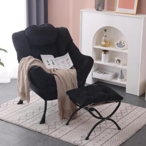 Lazy Chair with Ottoman, Modern Accent Chair Contemporary