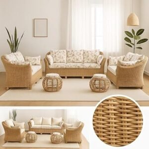 Bamboo Wood Modern Design Sofa Set Living Room with Cushion